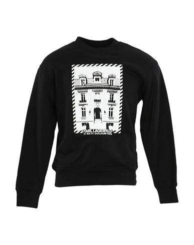 Karl Lagerfeld Man Sweatshirt Black Size M Cotton