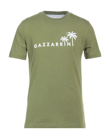Gazzarrini Man T-shirt Military Green Size Xl Cotton
