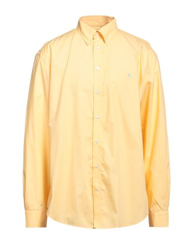 Harmont & Blaine Man Shirt Ocher Size 4xl Cotton In Yellow