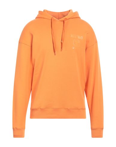 Shop Moschino Man Sweatshirt Orange Size 36 Cotton