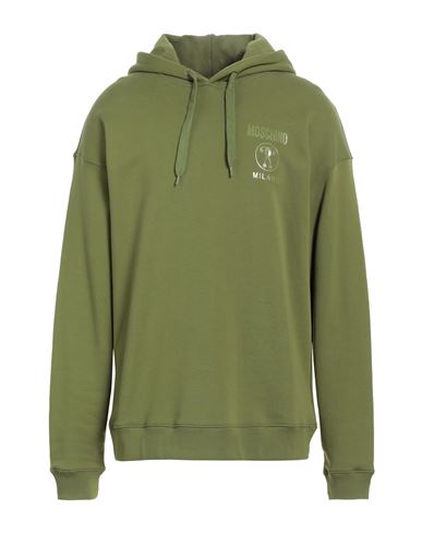 Moschino Man Sweatshirt Military Green Size 42 Cotton