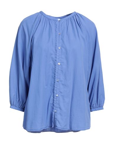 Ag Jeans Woman Shirt Bright Blue Size S Cotton, Tencel