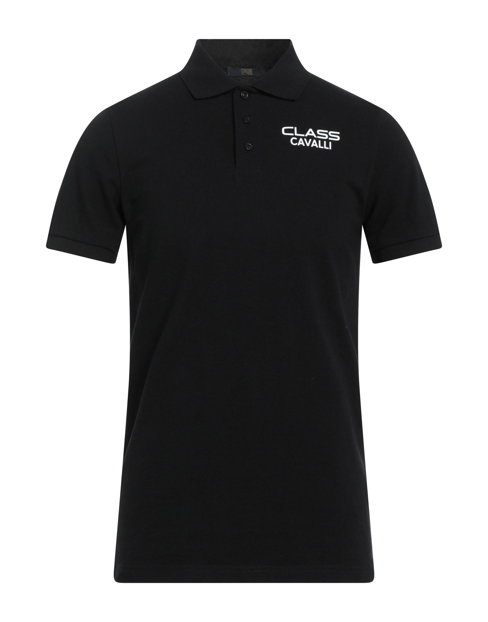 Cavalli Class Polo Shirts In Black