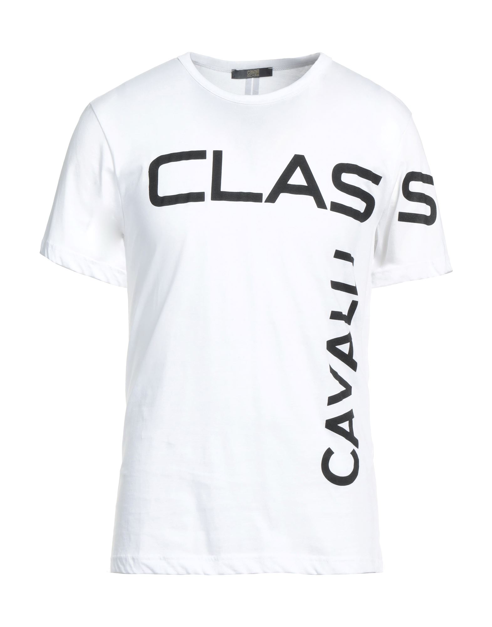CAVALLI CLASS CAVALLI CLASS MAN T-SHIRT WHITE SIZE M COTTON
