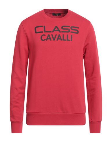 Cavalli Class Man Sweatshirt Red Size M Cotton