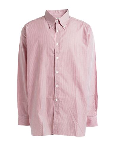 Dunhill Man Shirt Burgundy Size Xxl Cotton In Pink