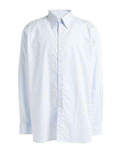 Dunhill Man Shirt Sky Blue Size Xl Cotton In White