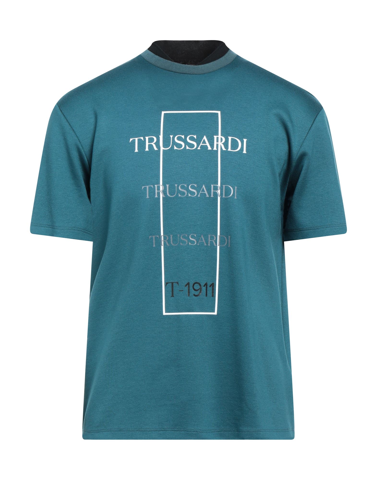 TRUSSARDI トラサルディ ブラック 黒 半袖シャツ ストライプ www