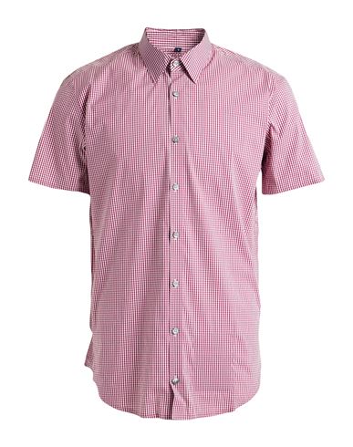 Dunhill Man Shirt Red Size L Cotton, Polyamide, Elastane In Pink