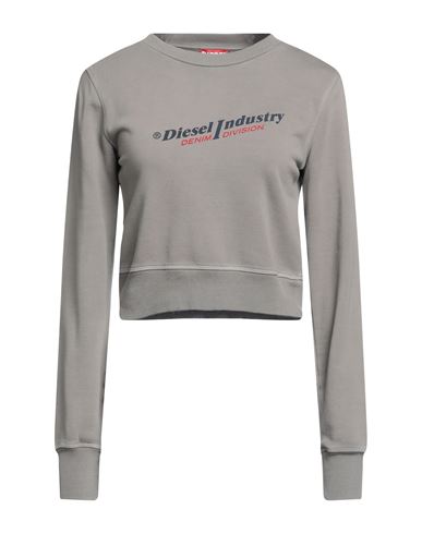 Diesel Woman Sweatshirt Grey Size M Cotton, Elastane