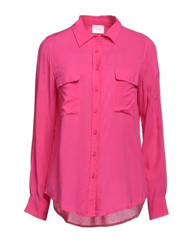 Merci .., Woman Shirt Fuchsia Size L Viscose In Pink
