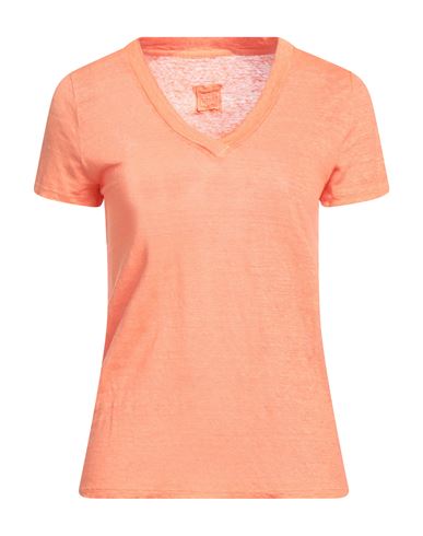 120% Woman T-shirt Salmon Pink Size Xs Linen