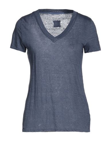120% Woman T-shirt Blue Size Xs Linen In Blue