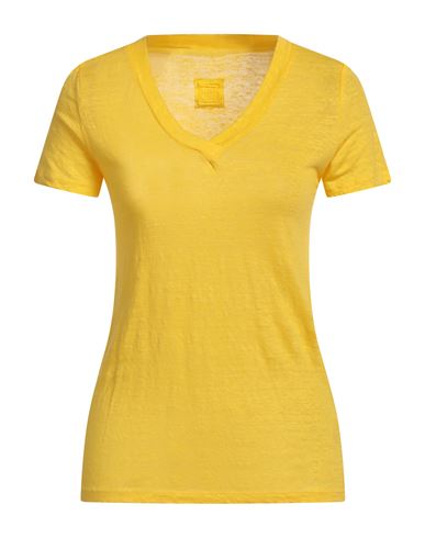 120% Woman T-shirt Yellow Size Xxs Linen