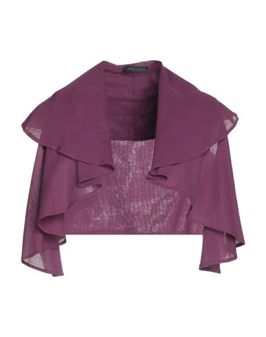 Lamberto Losani Woman Shrug Purple Size S Cotton
