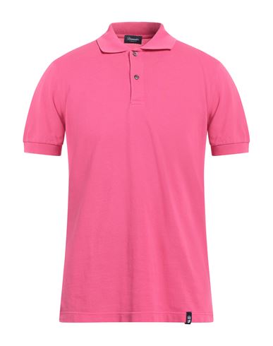 Drumohr Man Polo Shirt Fuchsia Size S Cotton In Pink