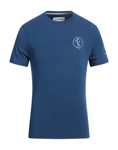 Bikkembergs Man T-shirt Blue Size M Cotton, Elastane