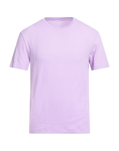Malo Maglia Girocollo In Jersey Di Lino In Purple