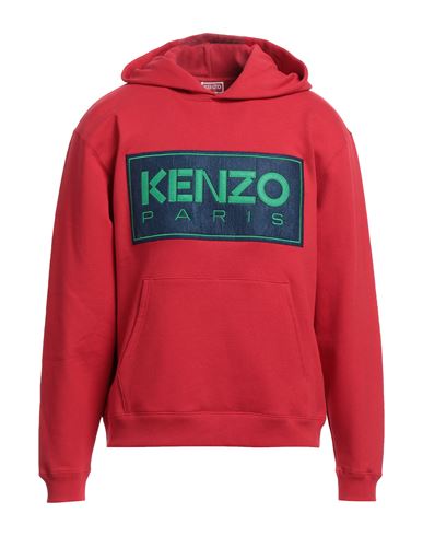 Kenzo Man Sweatshirt Red Size L Cotton, Elastane