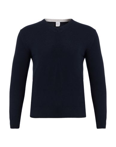 Eleventy Man Sweater Midnight Blue Size Xl Cashmere In Blue