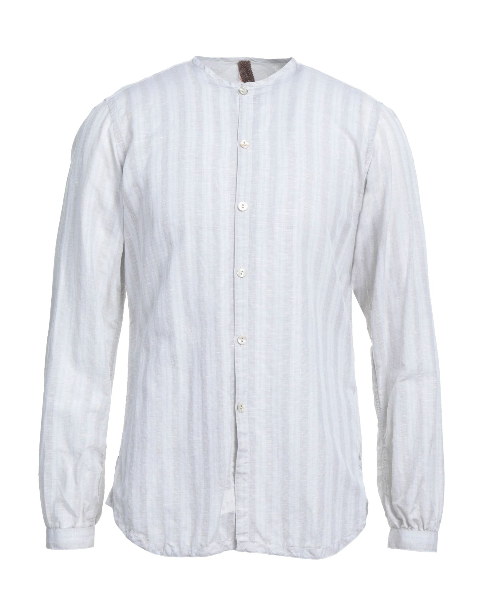 Dnl Man Shirt Light Grey Size 15 ½ Cotton, Linen