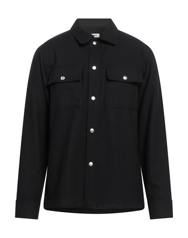 Sandro Man Shirt Black Size Xs Wool, Polyester, Brass