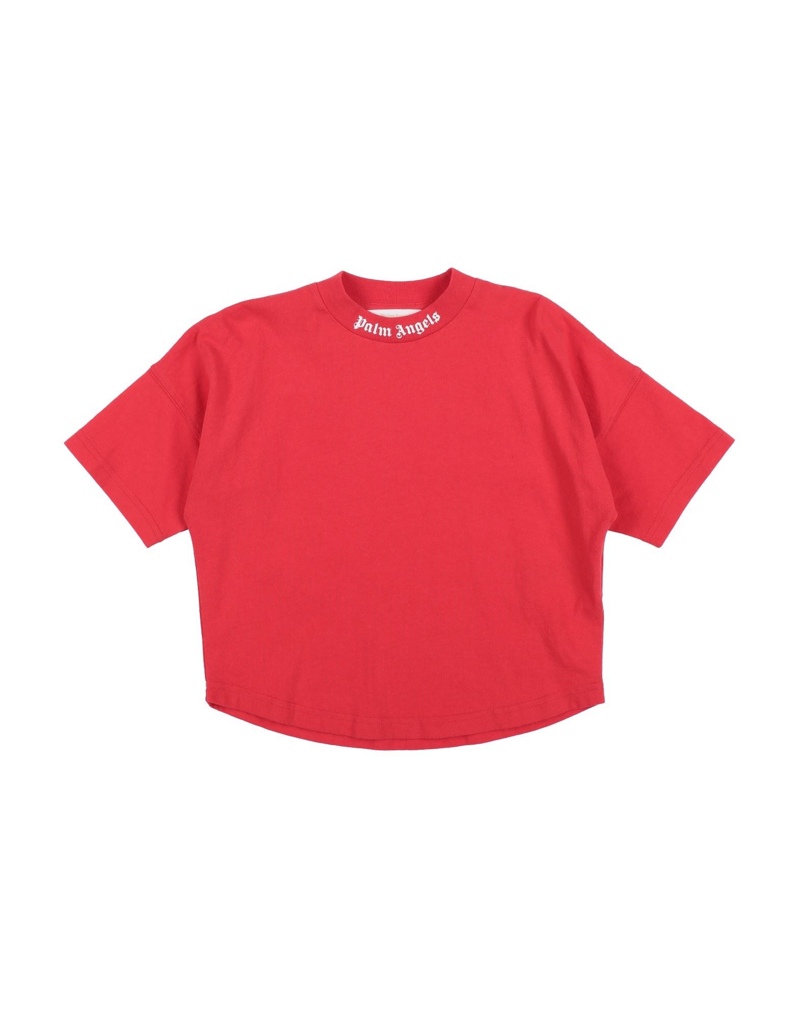 Palm Angels Kids' T-shirts In Red