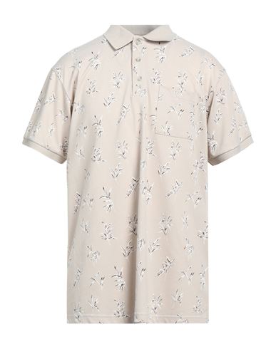 Havana & Co. Man Polo Shirt Beige Size M Cotton, Polyester