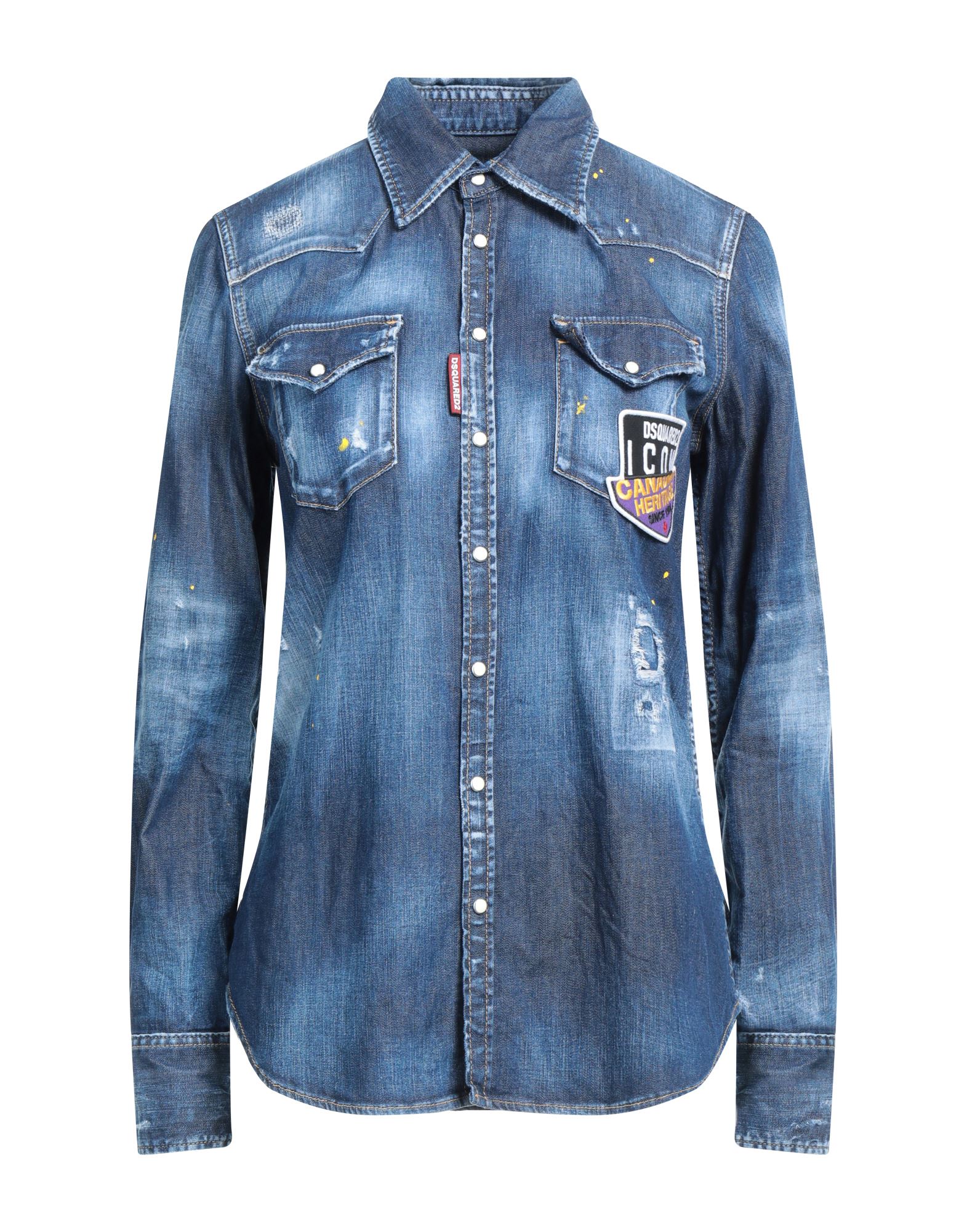 Dsquared2 Denim Shirts In Blue