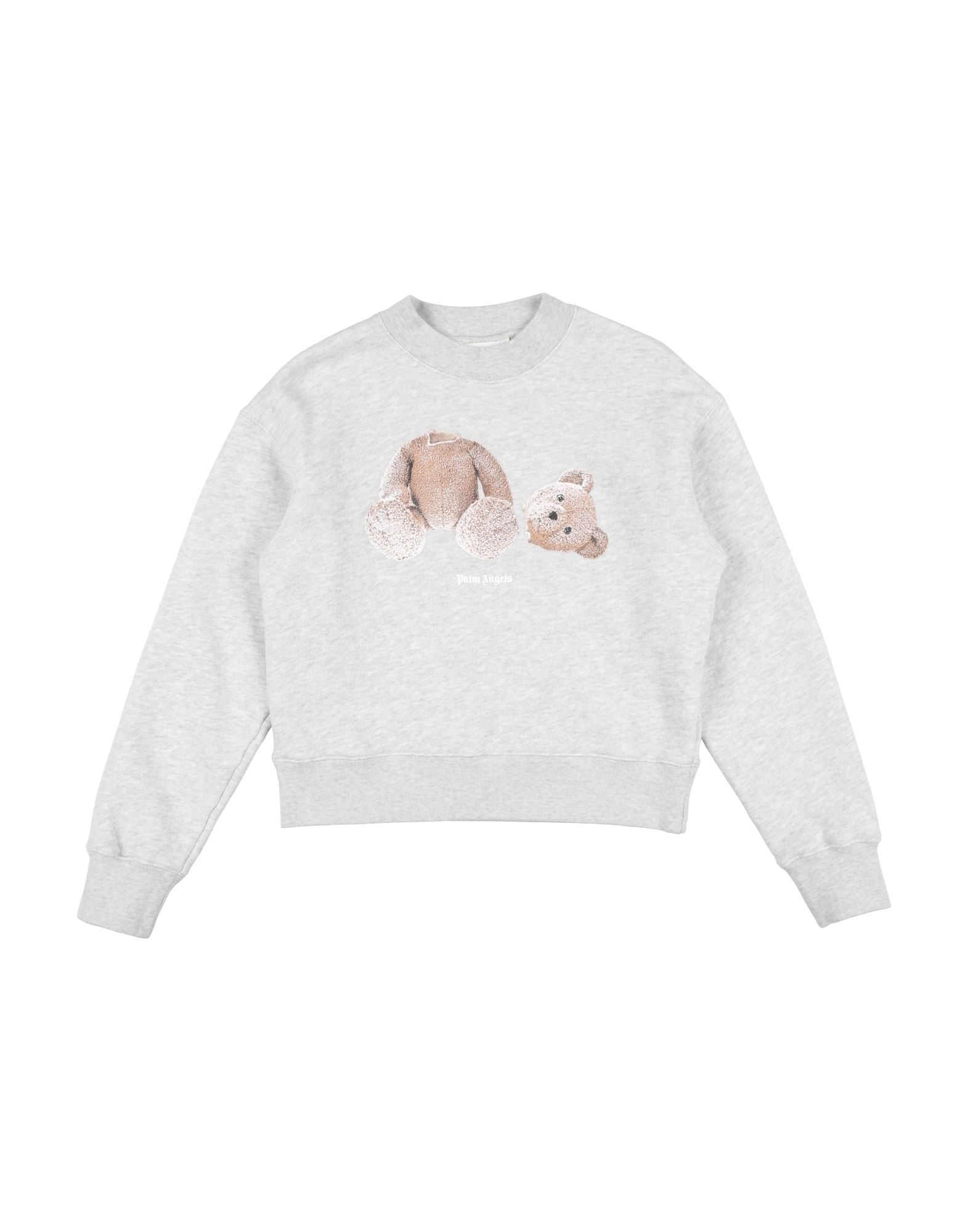 Shop Palm Angels Toddler Boy Sweatshirt Light Grey Size 6 Cotton, Elastane