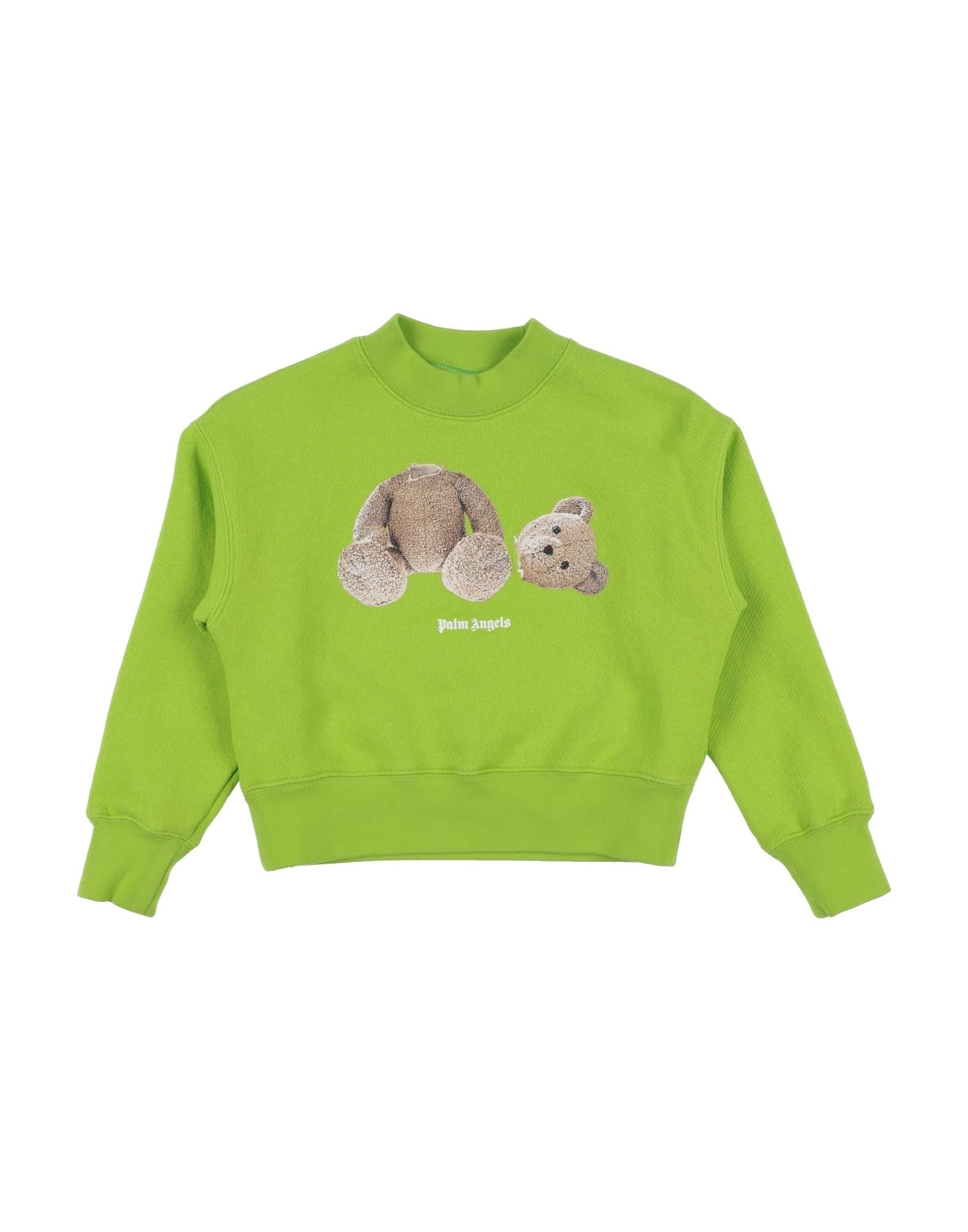 Shop Palm Angels Toddler Boy Sweatshirt Green Size 6 Cotton, Elastane