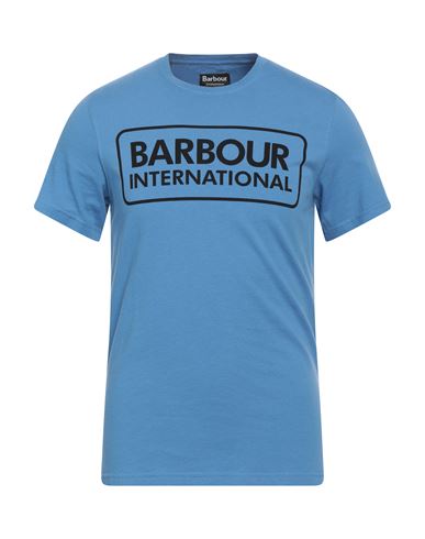 Barbour Man T-shirt Azure Size S Cotton In Blue