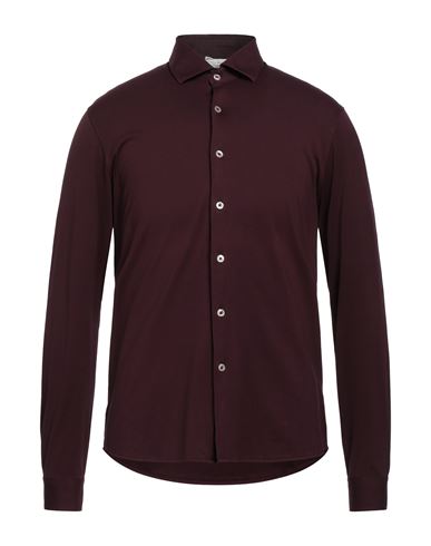 Filippo De Laurentiis Man Shirt Burgundy Size 38 Cotton In Red