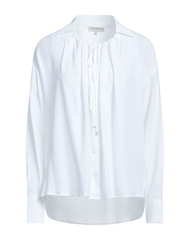 Antonelli Woman Shirt White Size 6 Acetate, Silk