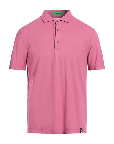 Drumohr Man Polo Shirt Antique Rose Size L Cotton In Pink