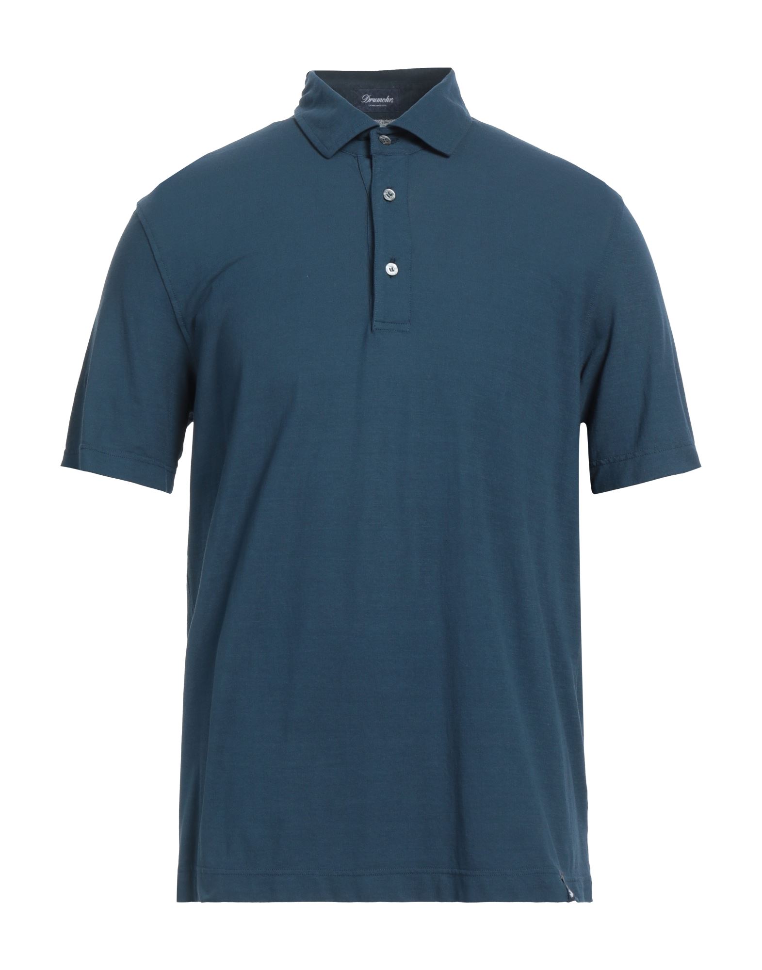Drumohr Man Polo Shirt Navy Blue Size Xxl Cotton
