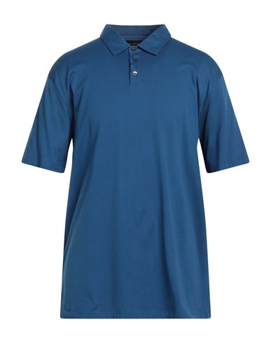 Roberto Collina Man Polo Shirt Blue Size 44 Cotton