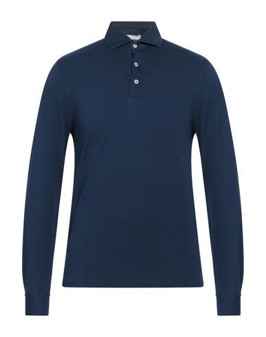 Filippo De Laurentiis Man Polo Shirt Navy Blue Size 34 Cotton