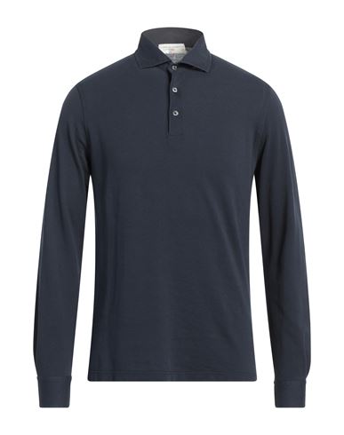Filippo De Laurentiis Man Polo Shirt Midnight Blue Size 40 Cotton