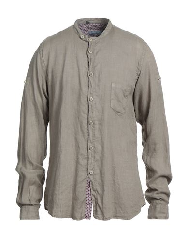 Havana & Co. Man Shirt Khaki Size 16 ½ Linen In Beige