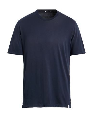 Paolo Pecora Man T-shirt Midnight Blue Size M Cotton In Blue