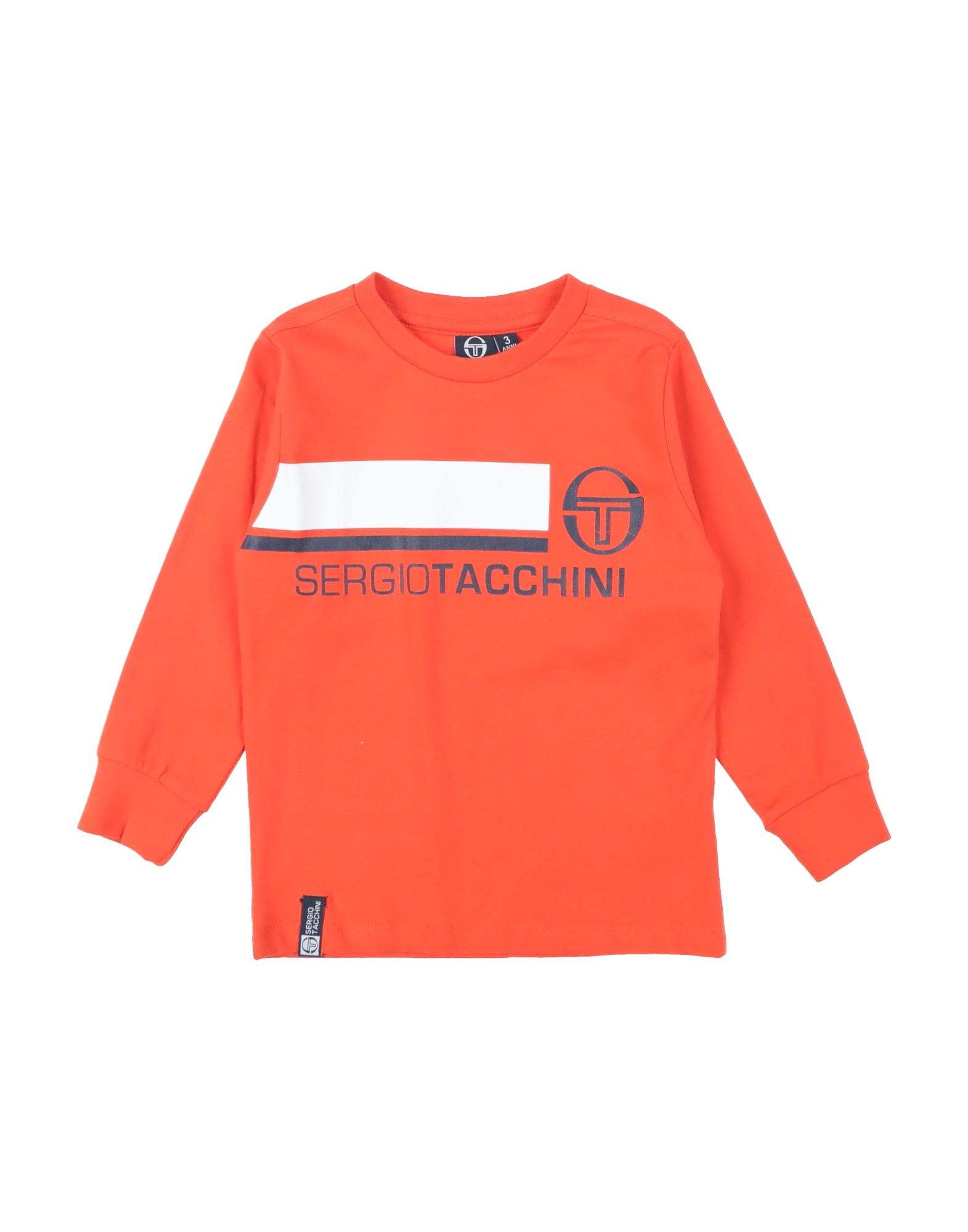 Sergio Tacchini Kids' T-shirts In Orange