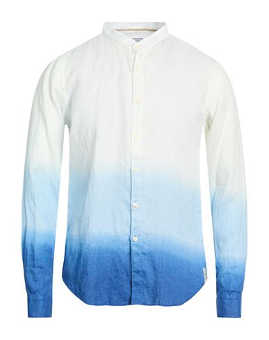 At.p.co At. P.co Man Shirt Blue Size 15 Linen