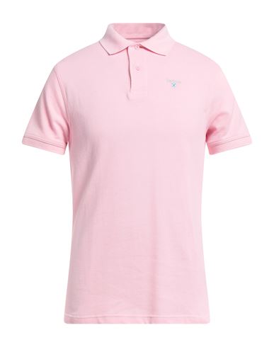 Barbour Man Polo Shirt Pink Size S Cotton