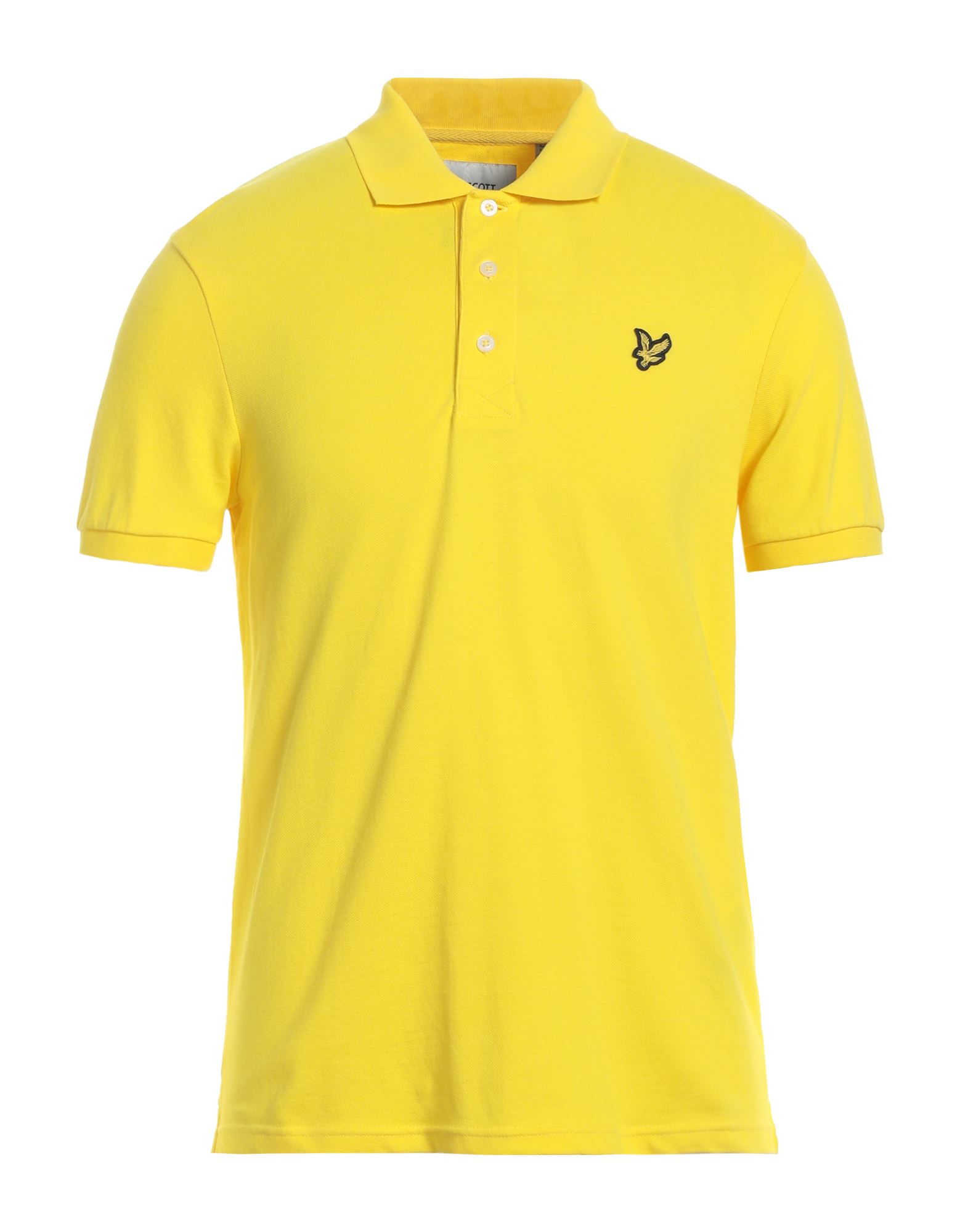 Lyle & Scott Man Polo Shirt Yellow Size Xl Organic Cotton, Elastane