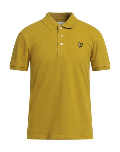 Lyle & Scott Man Polo Shirt Mustard Size M Organic Cotton, Elastane In Yellow