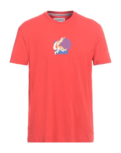 Bikkembergs Man T-shirt Red Size Xxl Cotton, Elastane