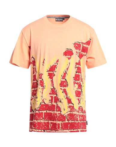 Octopus Man T-shirt Apricot Size M Cotton In Orange