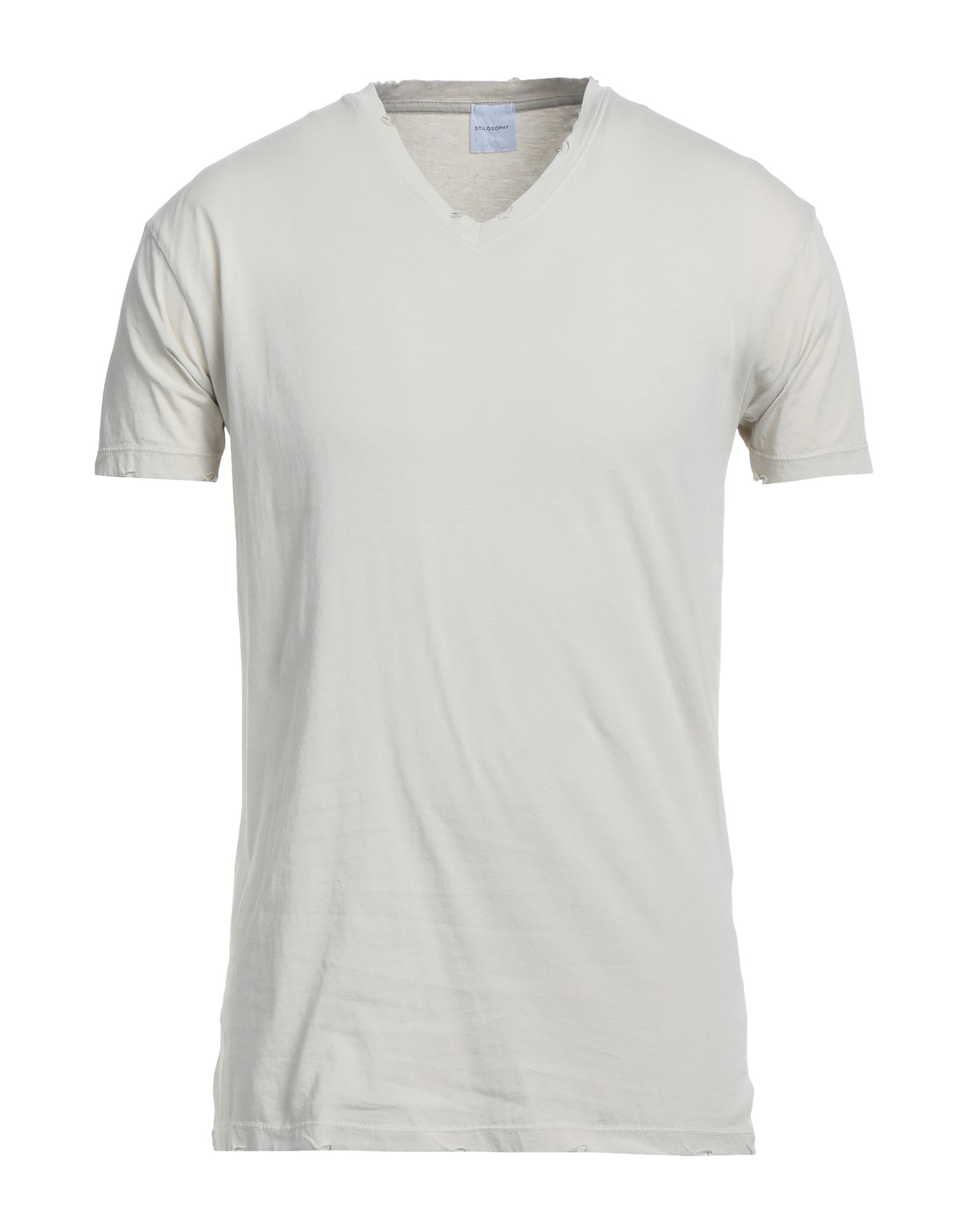 Shop Stilosophy Man T-shirt Beige Size M Cotton
