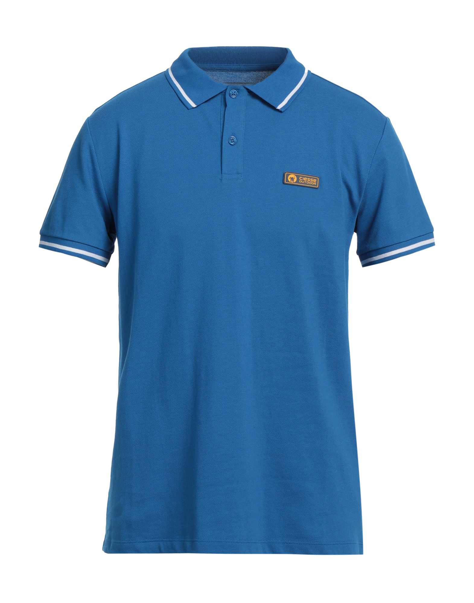 Shop Ciesse Piumini Man Polo Shirt Azure Size S Cotton In Blue